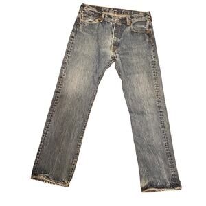 Levi’s 501 classic mens blue jeans straight leg 34x32